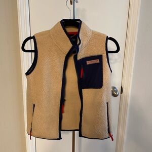 Vineyard Vines Cream and Navy Vest